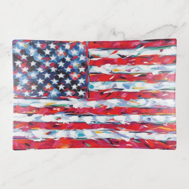 American Flag Trinket Tray (Front)