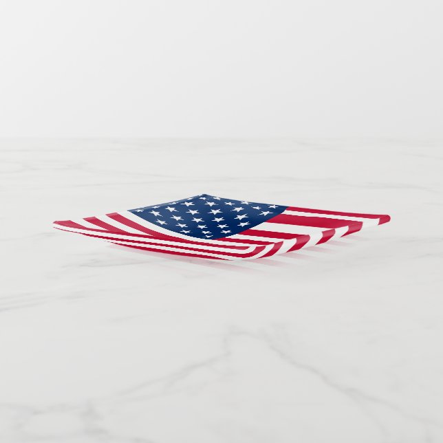 American Flag Trinket Tray (Angled)