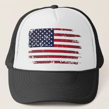 American Flag Trucker Hat by originalbrandx at Zazzle