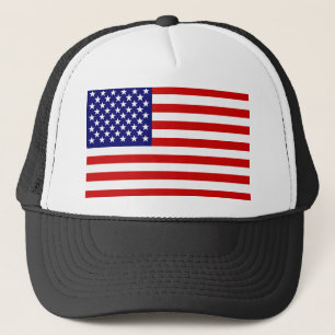 American flag trucker hat