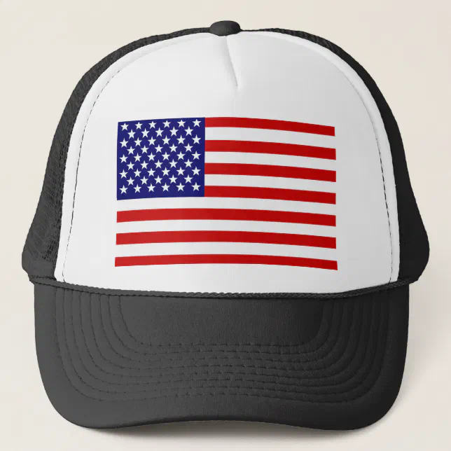 American flag trucker hat | Zazzle