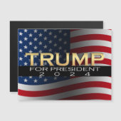 American Flag Trump 2024 Gold Patriotic (Front/Back)