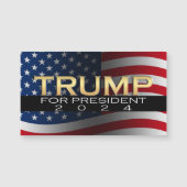 American Flag Trump 2024 Gold Patriotic (Front)