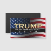 American Flag Trump 2024 Gold Patriotic (Front/Back)