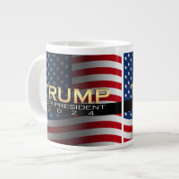American Flag Trump 2024 Gold Patriotic