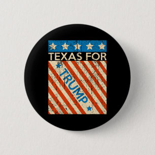 American Flag Trump 2024 Reelection Texas Trump Button