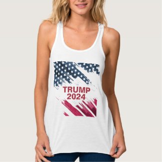 American Flag  Trump 2024  Tank Top