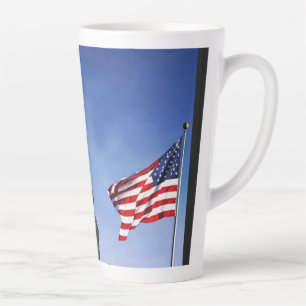 American Flag & U.S. Capitol Patriotic USA Pride Latte Mug