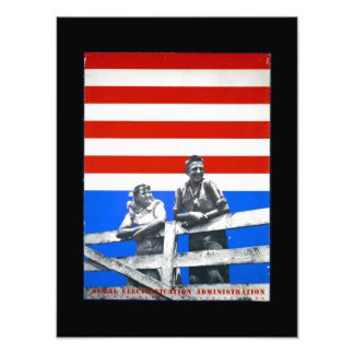 American Flag Unedited Vintage Photos USA Old Aest Photo Print