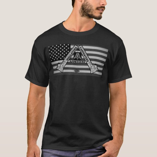 AMERICAN FLAG UNION INSULATOR batt hammers pull ov T-Shirt (Front)