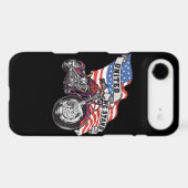 American Flag United Stand Motorcycle iPhone4 Case (Back (Horizontal))
