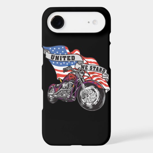 American Flag United Stand Motorcycle iPhone4 Case (Back)