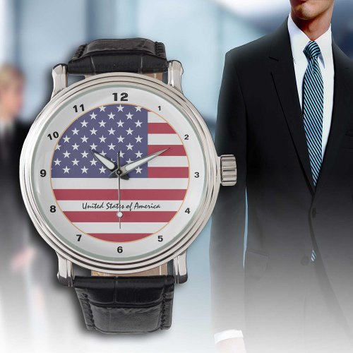 American Flag  United States fashion USA design Watch