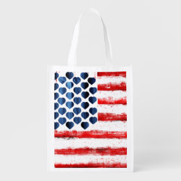american flag,united states flag grocery bag
