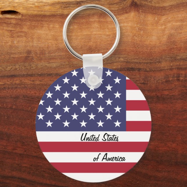 American Flag, United States of America /sport USA Keychain (Front)