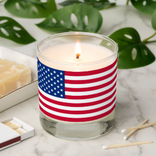 American Flag United States of America USA Flag  Scented Candle