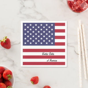 American Flag & United States party /sport fan USA Napkins
