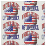 American Flag United States Soccer Ball Pattern Fabric