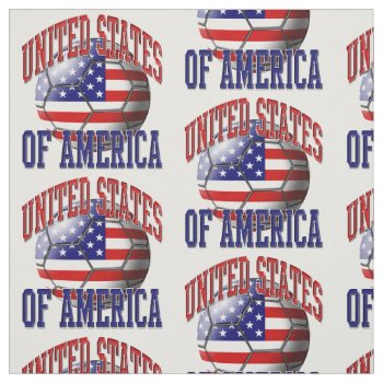 American Flag United States Soccer Ball Pattern Fabric by tjssportsmania at Zazzle