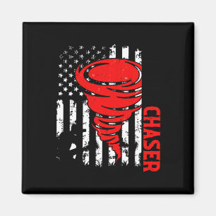 American Flag United States Tornado Storm Chaser O Magnet