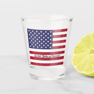 American Flag & United States - USA party /sports Shot Glass