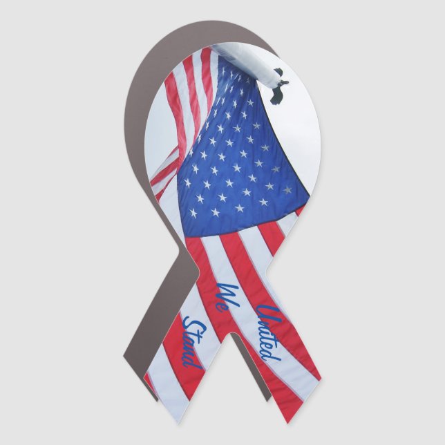 American Flag United We Stand Car Magnet (Front)