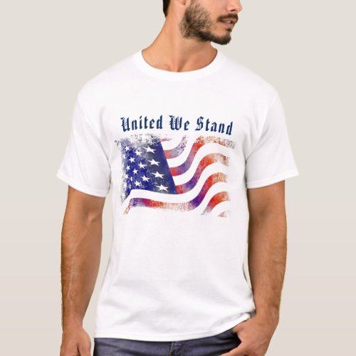 American Flag _ United We Stand Mens T_Shirt