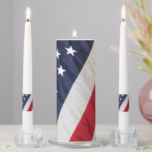 American Flag Unity Candle Set