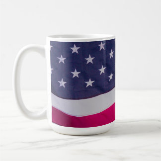 American flag up close coffee mug