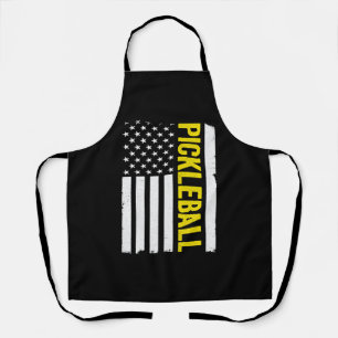 American Flag US 4th Of July Pickleball Funny Apron