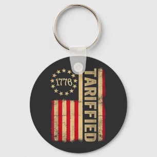 American Flag USA 1776 American Tarrifs Keychain