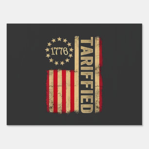 American Flag USA 1776 American Tarrifs Sign