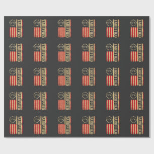 American Flag USA 1776 American Tarrifs Wrapping Paper