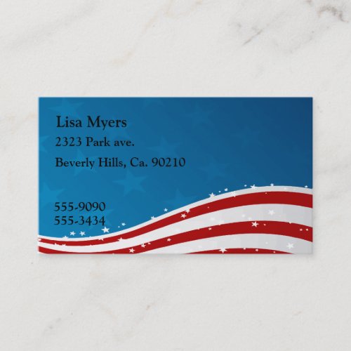 American Flag USA Business Card