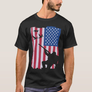 American Flag Usa Duck hunting T-Shirt