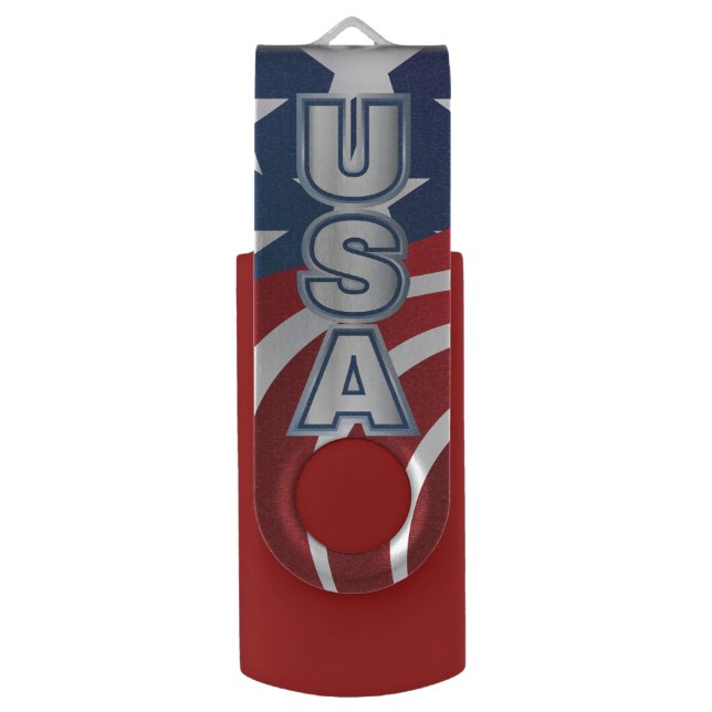American Flag - USA Flash Drive (Front Vertical)