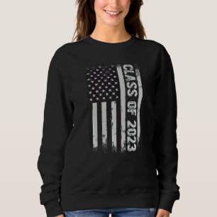 American Flag USA Graduation Cass of 2023 Senior 2 Sweatshirt
