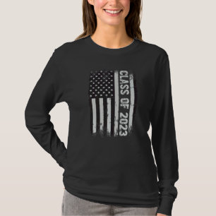 American Flag USA Graduation Cass of 2023 Senior 2 T-Shirt