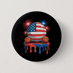 American Flag Usa Ice Cream Drip Game Basketball D Button
