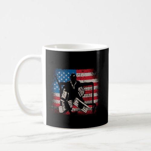 American Flag Usa Ice Hockey For Ice Hockey Player Coffee Mug