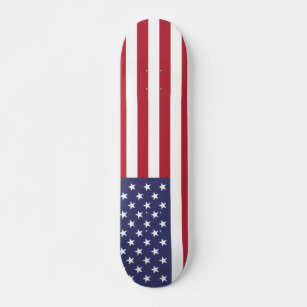 American Flag USA Independence Patriotic Pattern Skateboard