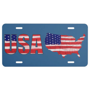  American Flag USA License Plate