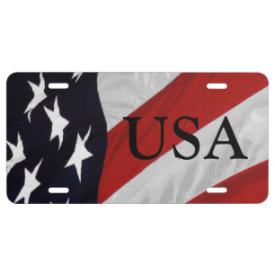 American Flag USA License Plate