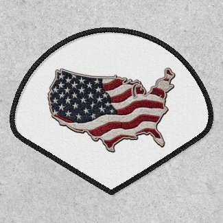 🧵 American Flag USA Map Patch 🇺🇸🪡