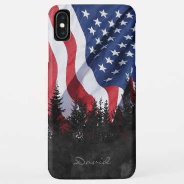 American Flag USA Military Army Custom Name iPhone XS Max Case American Flag USA Military Army Custom Name iPhone XS Max Case