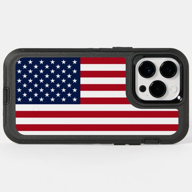 American Flag USA Otterbox iPhone Case (Back Horizontal)