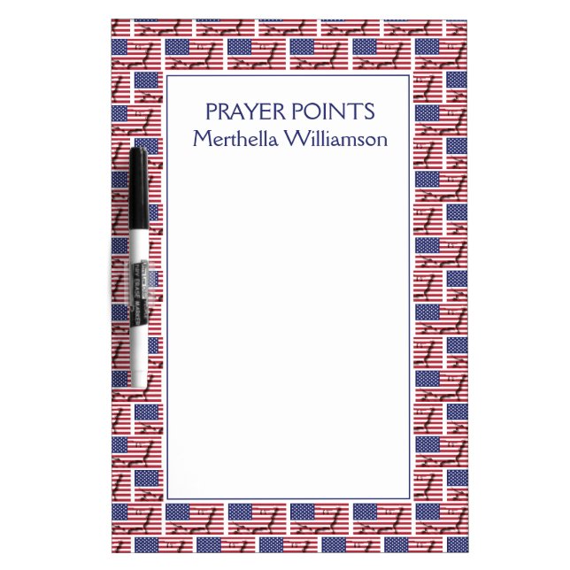 AMERICAN FLAG USA Outline | Personalized Dry Erase Board (Front)