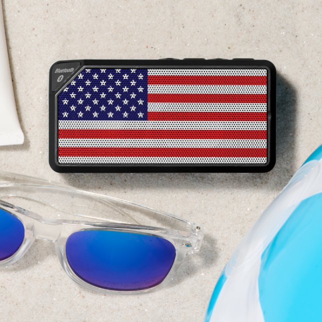 American Flag USA Patriotic Bluetooth Speaker (Insitu(Beach))