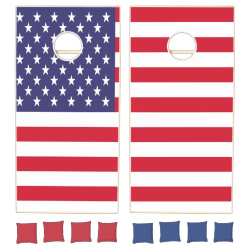 American Flag USA Patriotic Cornhole Set