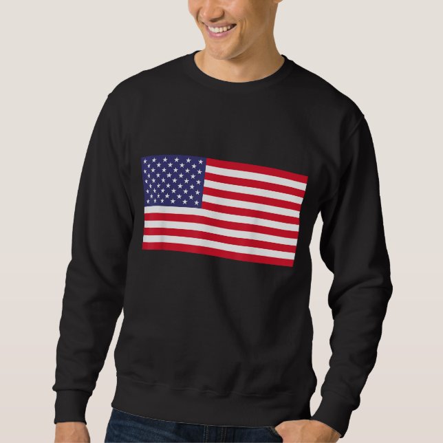 American Flag USA Patriotic For US Men Women Kids Sweatshirt (Front)